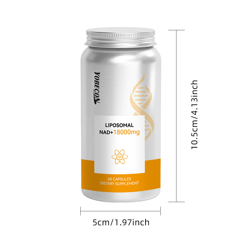 NAD Plus Supplement 18000mg Liposomal NAD+ Quercetin Trans-Resveratrol D-Ribose