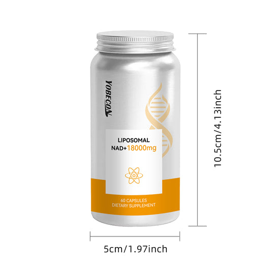 NAD Plus Supplement 18000mg Liposomal NAD+ Quercetin Trans-Resveratrol D-Ribose
