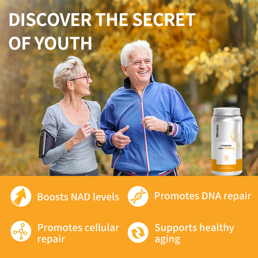 NAD Plus Supplement 18000mg Liposomal NAD+ Quercetin Trans-Resveratrol D-Ribose