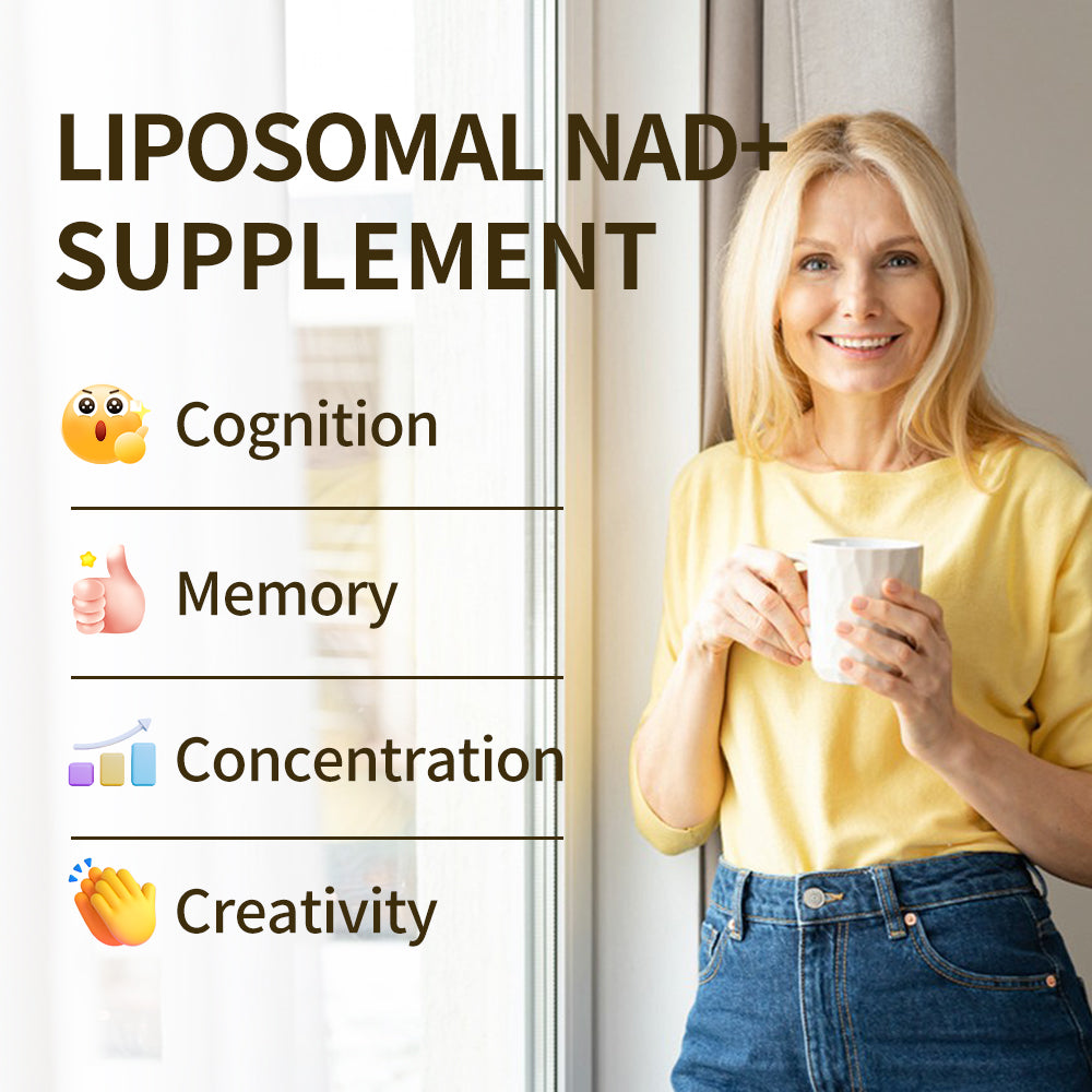 NAD Plus Supplement 18000mg Liposomal NAD+ Quercetin Trans-Resveratrol D-Ribose