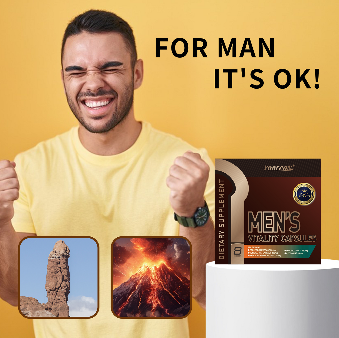 Maca Root Extract The East ls Red Horny Goat Weed Male Herbal Supplement Supports Reproductive Health Natural Energizer